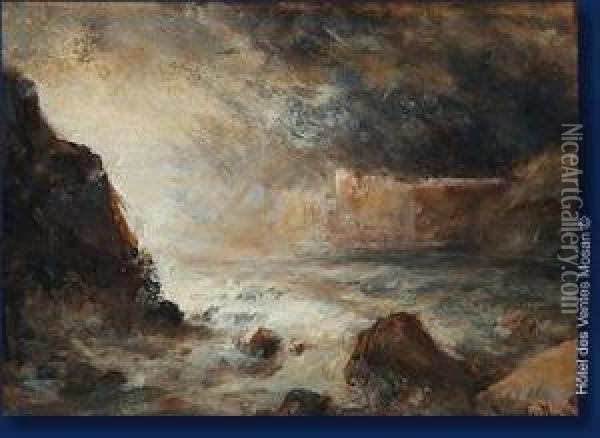 Tempete Sur La Mer Oil Painting - Auguste Henri Musin