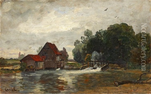 An Der Wassermuhle Oil Painting - Gilbert Von Canal
