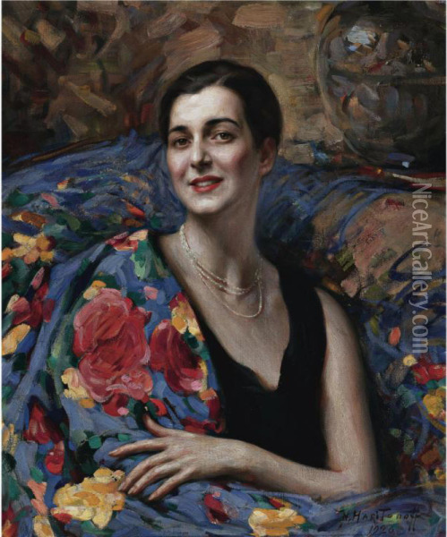 Portrait Of A Lady Oil Painting - Nikolai Vasilievich Kharitonov