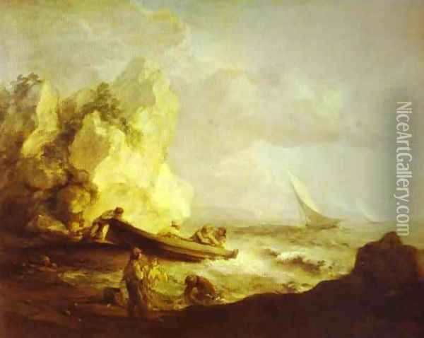 Seascape Oil Painting - Thomas Gainsborough