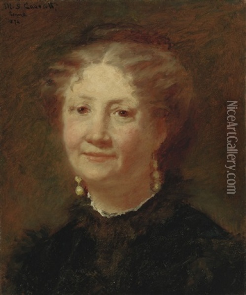 Portrait Of Mme Cortier Oil Painting - Mary Cassatt