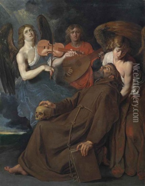 The Ecstasy Of Saint Francis Of Assisi Oil Painting - Abraham Janssens
