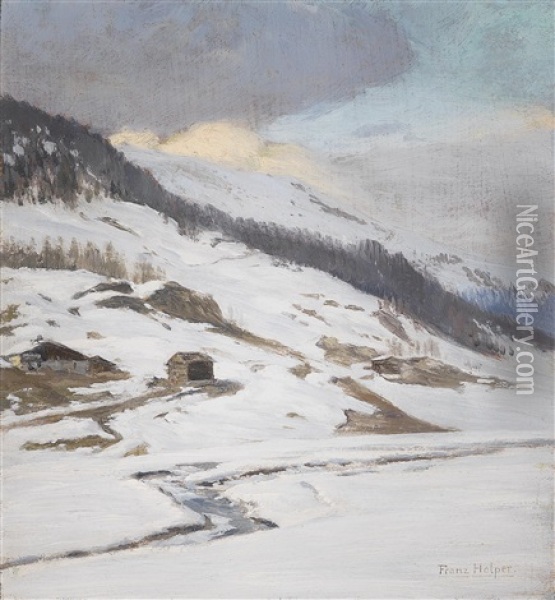 Partie Aus Davos Oil Painting - Franz Holper