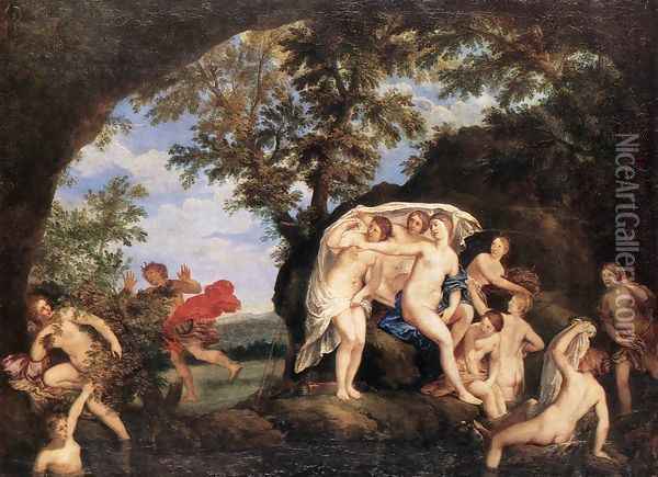Diana and Actaeon 1625 Oil Painting - Francesco Albani