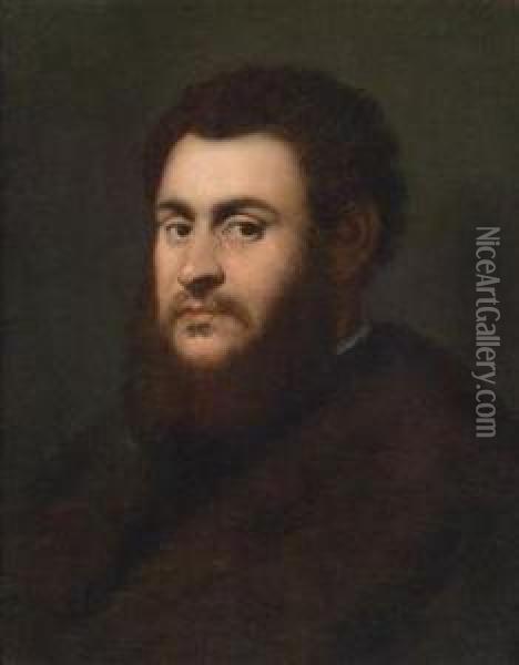 Portrait Of A Bearded Man Oil Painting - Jacopo Robusti, II Tintoretto