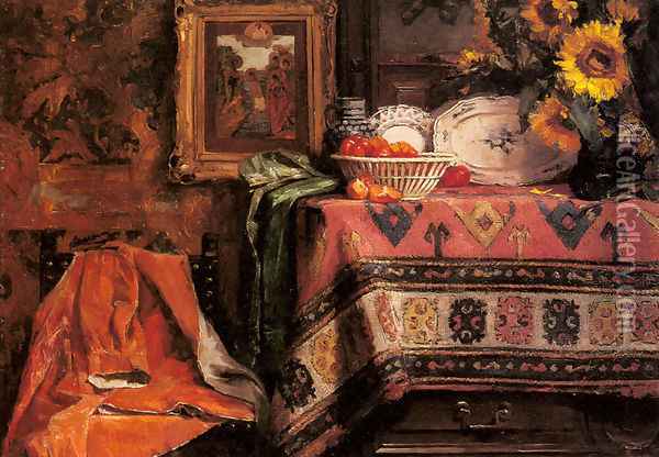 An Interior Oil Painting - Marie De Bievre