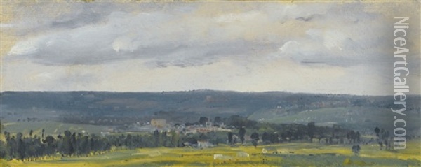 Vallee De La Seine Pres De Rouen Oil Painting - Theodore Rousseau