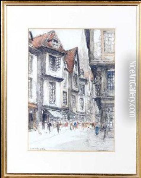 In Old Rouen Oil Painting - Victor Noble Rainbird