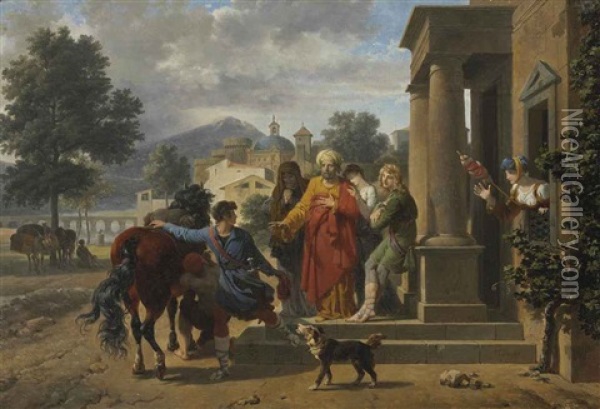 The Departure Of The Prodigal Son Oil Painting - Nicolas Antoine Taunay