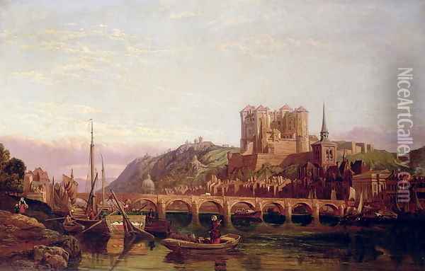 Saumur, by the Loire Valley Oil Painting - George Clarkson Stanfield