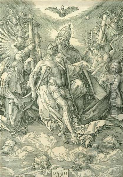 The Holy Trinity Oil Painting - Albrecht Durer