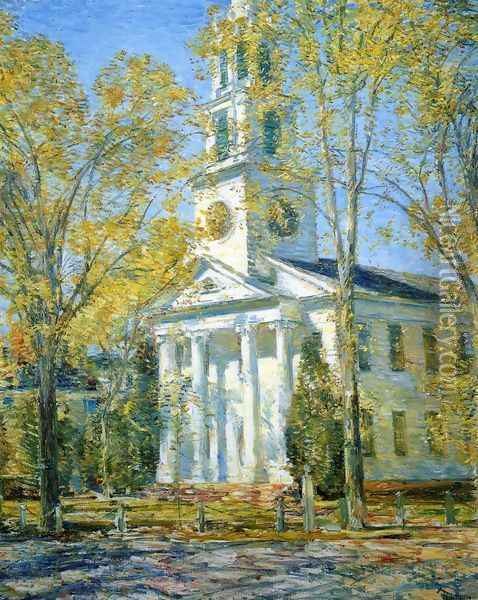 Church at Old Lyme 3 Oil Painting - Childe Hassam