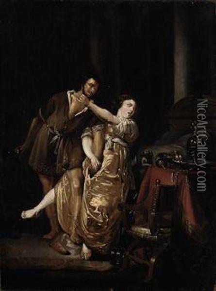Tarquin And Lucretia Oil Painting - Willem Bartsius