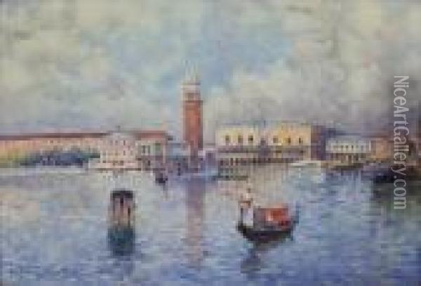 Venedig - Dogenpalast Und Campanile Von San Giorgio Aus Oil Painting - Paolo Sala