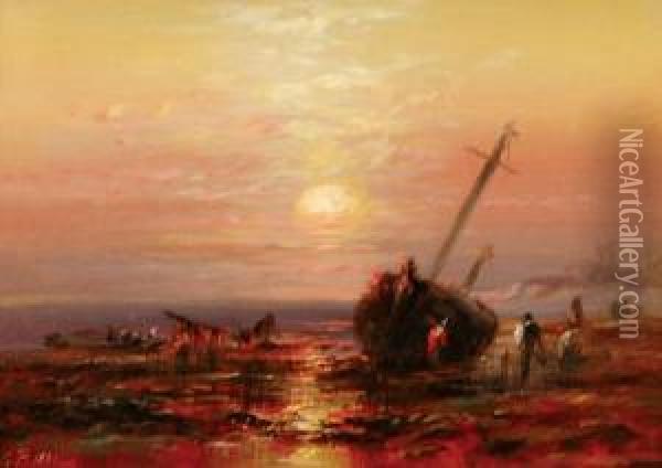 The Shipwreck Oil Painting - Granville Perkins