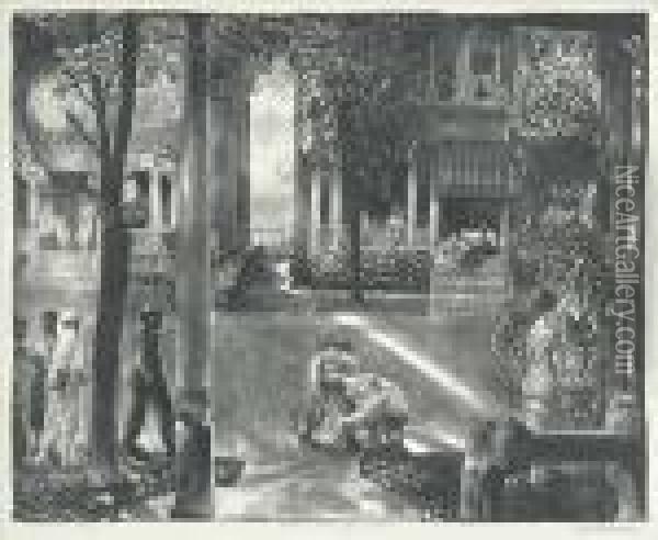 Sixteen East Gay Street Oil Painting - George Wesley Bellows