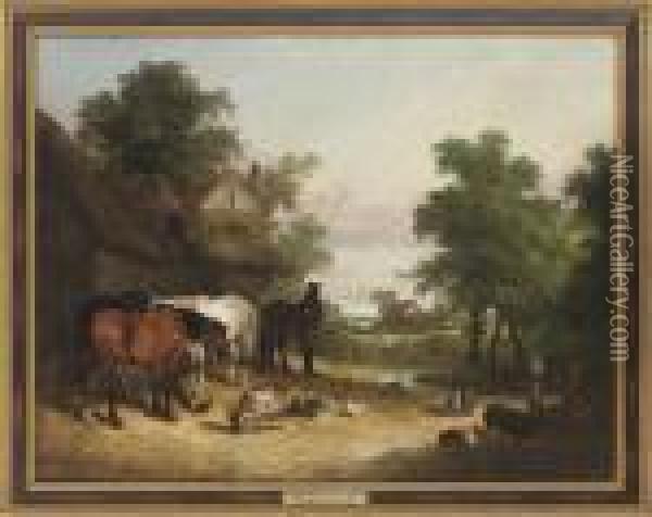 Summertime, The New Forest Oil Painting - William Joseph Shayer