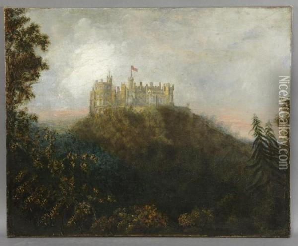 Below Castle Rutlandshire Oil Painting - Patrick, Peter Nasmyth