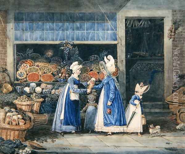 The Greengrocer Oil Painting - James Pollard