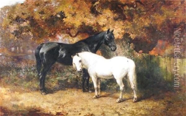 Old Friends Oil Painting - Alfred William Strutt