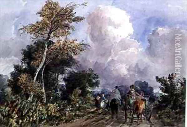 On the Deal Road, near Canterbury Oil Painting - William, of Dover Burgess