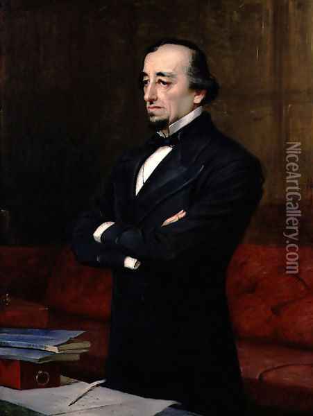 Portrait of Benjamin Disraeli, 1st Earl of Beaconsfield (1804-81), 1878 Oil Painting - Henry Jr. Weigall