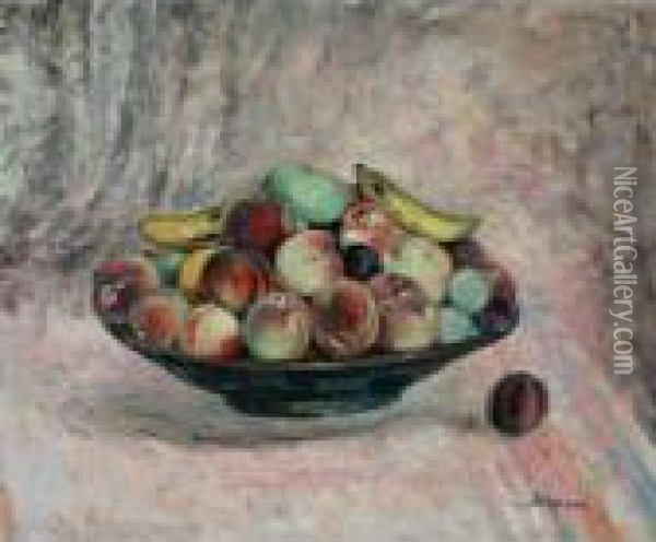 Coupe De Fruits Oil Painting - Henri Lebasque