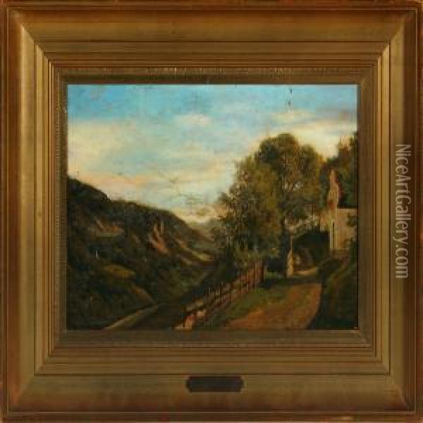 Scenery From The Inn Valley Oil Painting - Axel Thorsen Schovelin