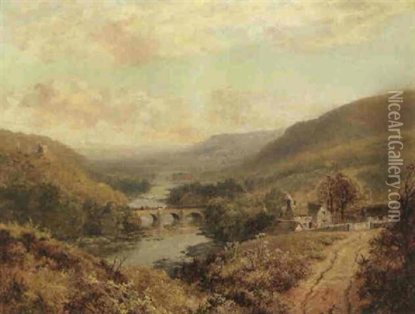 On The Dove, Near Thorpe Oil Painting - Edmund John Niemann
