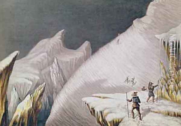 The Arrival at the Summit The Ascent of Mont Blanc by Albert Smith Oil Painting - MacGregor, J. J.