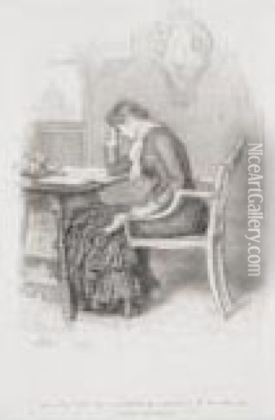 Study For Cinderella Oil Painting - Sir John Everett Millais