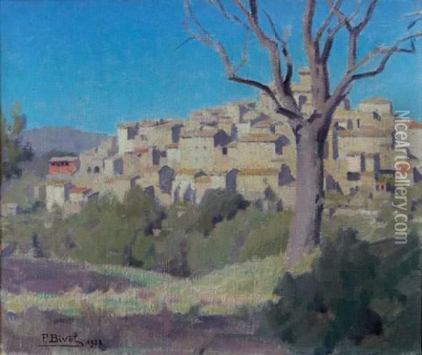 Village Provencal Oil Painting - Fernand Bivel