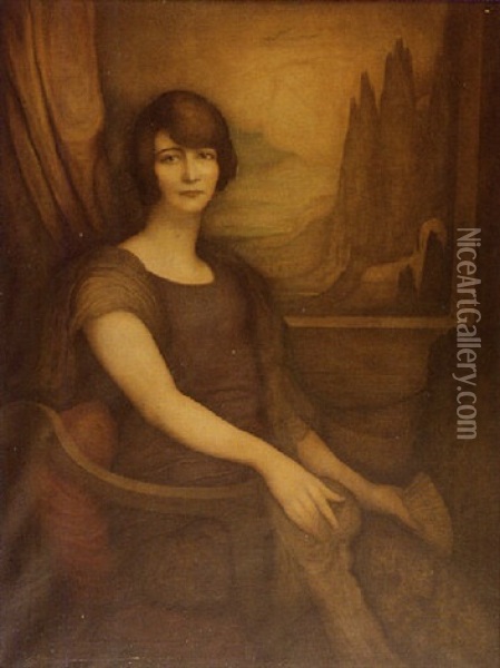 Femme Devant La Fenetre Oil Painting - Leonard Sarluis