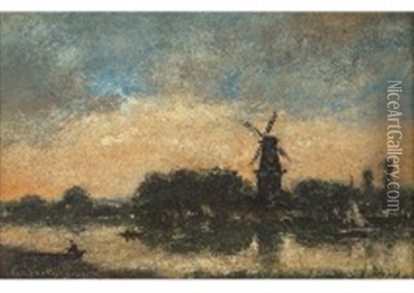 Landscape Oil Painting - Anthonie Jacobus van Wijngaerdt