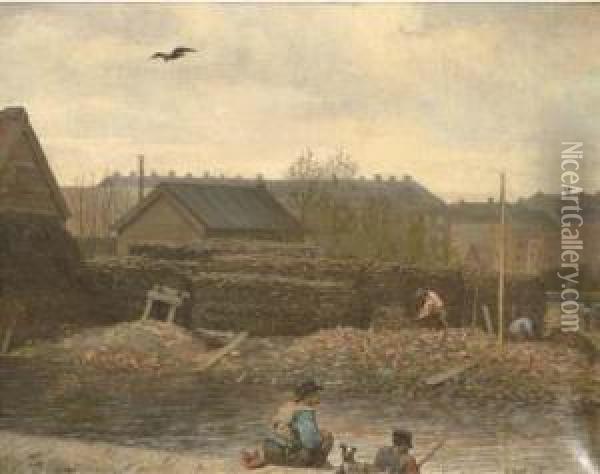 The Woodpile Oil Painting - Barend Wijnveld