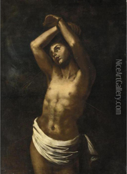 San Sebastiano Oil Painting - Niccolo Renieri (see Regnier, Nicolas)