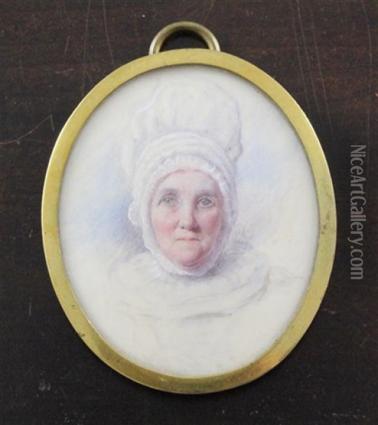 Mrs Aldersley; Housekeeper Of The Artist Oil Painting - George Richmond
