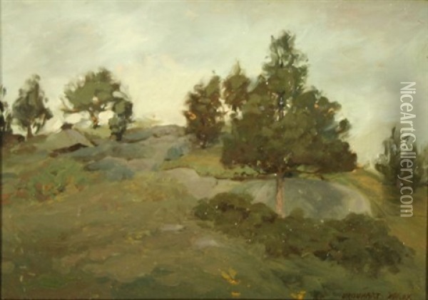Summer On A New England Hillside Oil Painting - Urquhart Wilcox