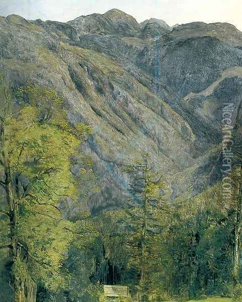 The Schonberg Seen from Hoisernradalpe Oil Painting - Ferdinand Georg Waldmuller