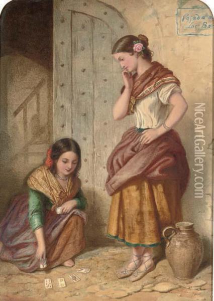 The Little Gitana Oil Painting - Auguste Jules Bouvier, N.W.S.