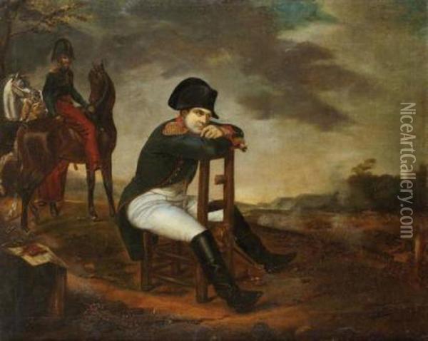 Napoleon Meditant Sur La Defaite Oil Painting - Carle Vernet