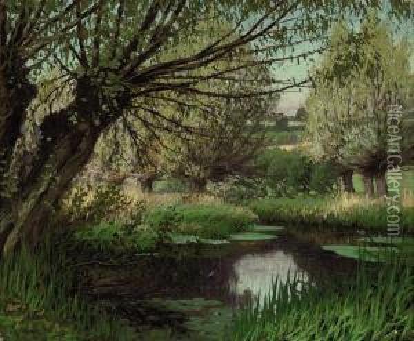 The Haunt Of The Kingfisher Oil Painting - Rudolph Onslow-Ford