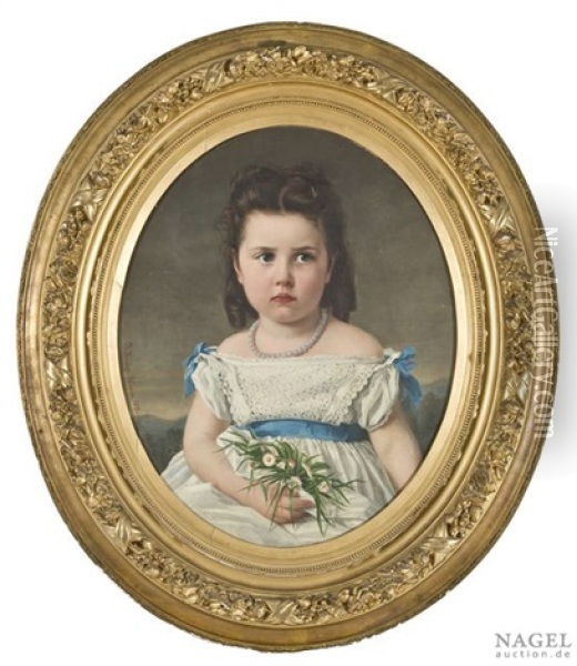 Portrait Der Helene Julliard (1868-1872), Tochter Des Genfer Chirurgen Prof. Dr. Med. G. Julliard (1836-1911) Und Seiner Frau Marie Oil Painting - Bertha Froriep