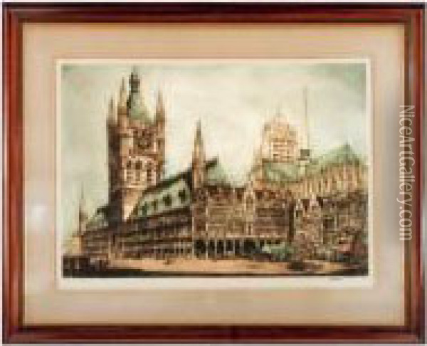 The Cathedral Oil Painting - William Monk