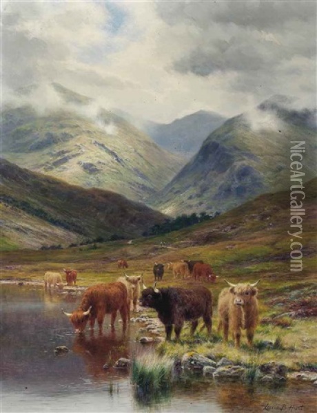 In Glen Nevis, Scotland Oil Painting - Louis Bosworth Hurt