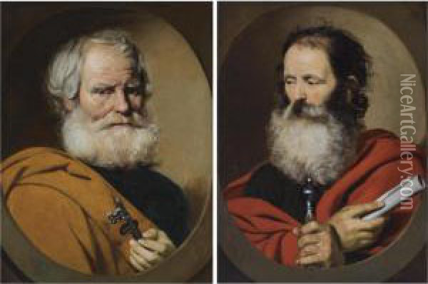 Saint Peter Oil Painting - Jacob Cornelisz Van Oostsanen