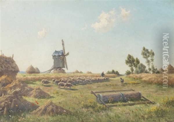 Moulin Champenois Oil Painting - Armand Guery