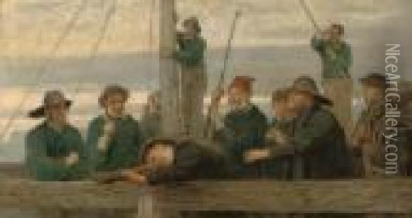 The Men That Man The Lifeboat Oil Painting - John Morgan