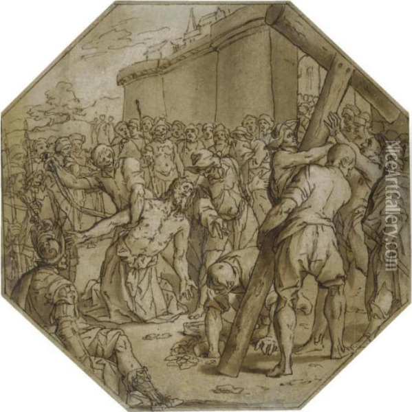 The Martyrdom Of St Andrew Oil Painting - Lazzaro Tavarone