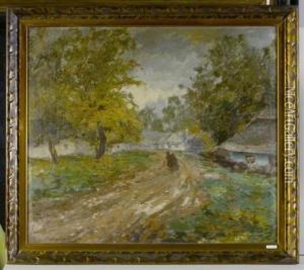 Waldlandschaft. Oil Painting - Gustav Macoun